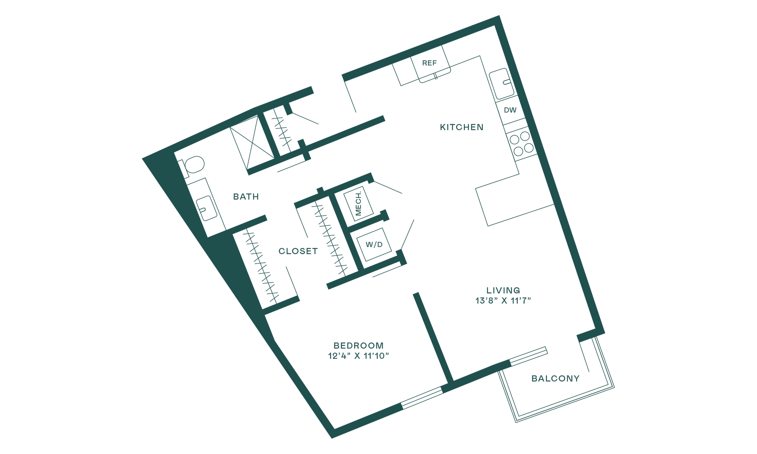 1BR-1E Balcony Image