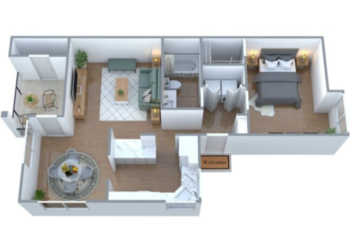 1 Bedroom 1 Bath Image