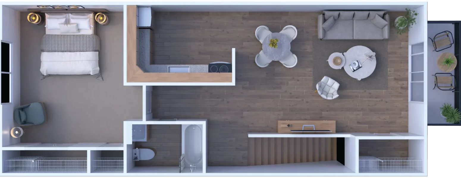 1BR - 1BTH W/D Image