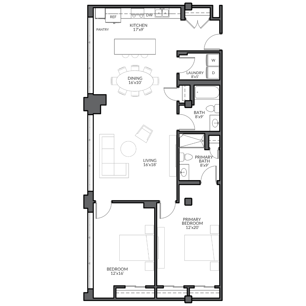 Courtyard Residences | 2D-M Image