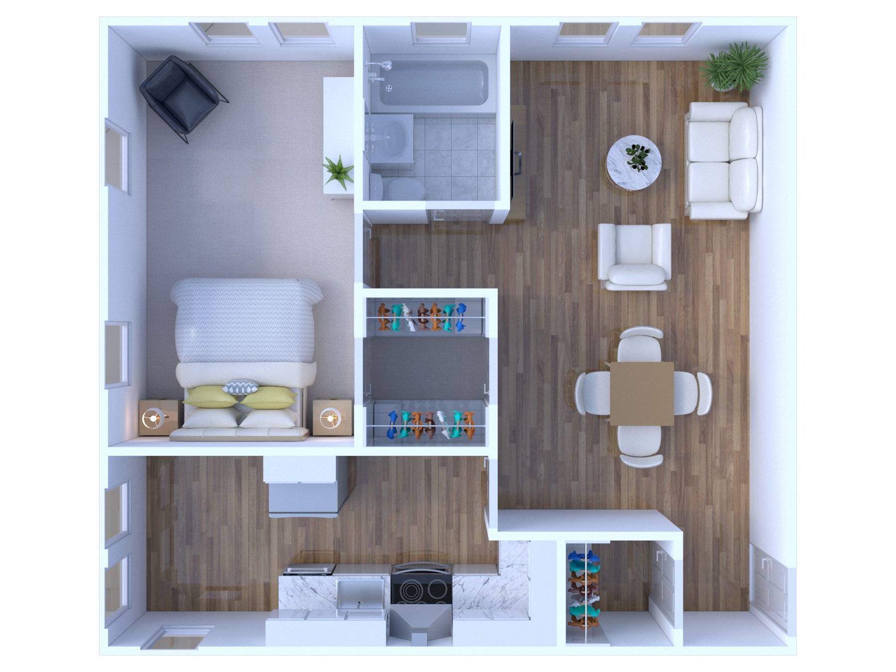 1BR - 1BTH Park Ave Renovated Image