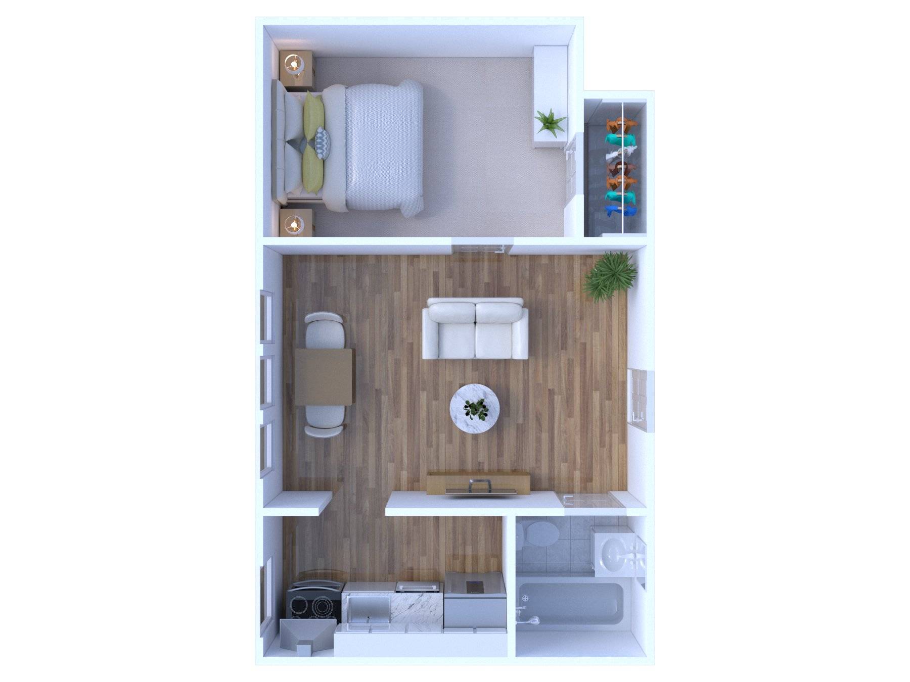 1BR - 1BTH Center City Image