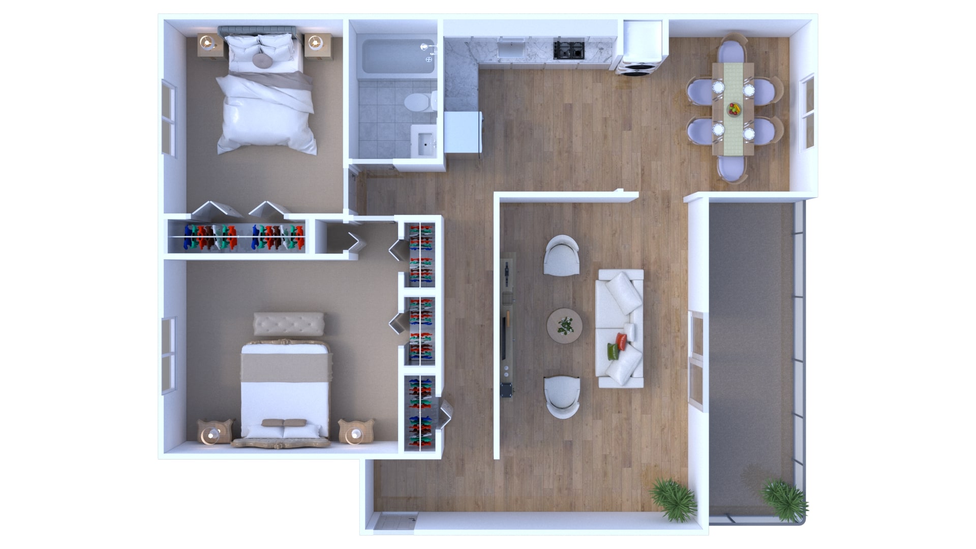 2BR - 1BTH PR Enhanced Image