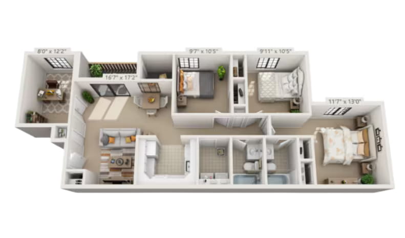 3BR - 2BTH DLX RR Image