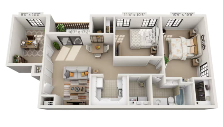 2BR - 1BTH DLX Image