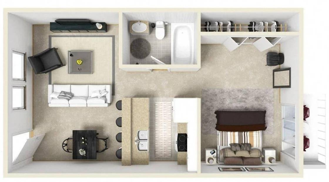 1BR - 1BTH Image