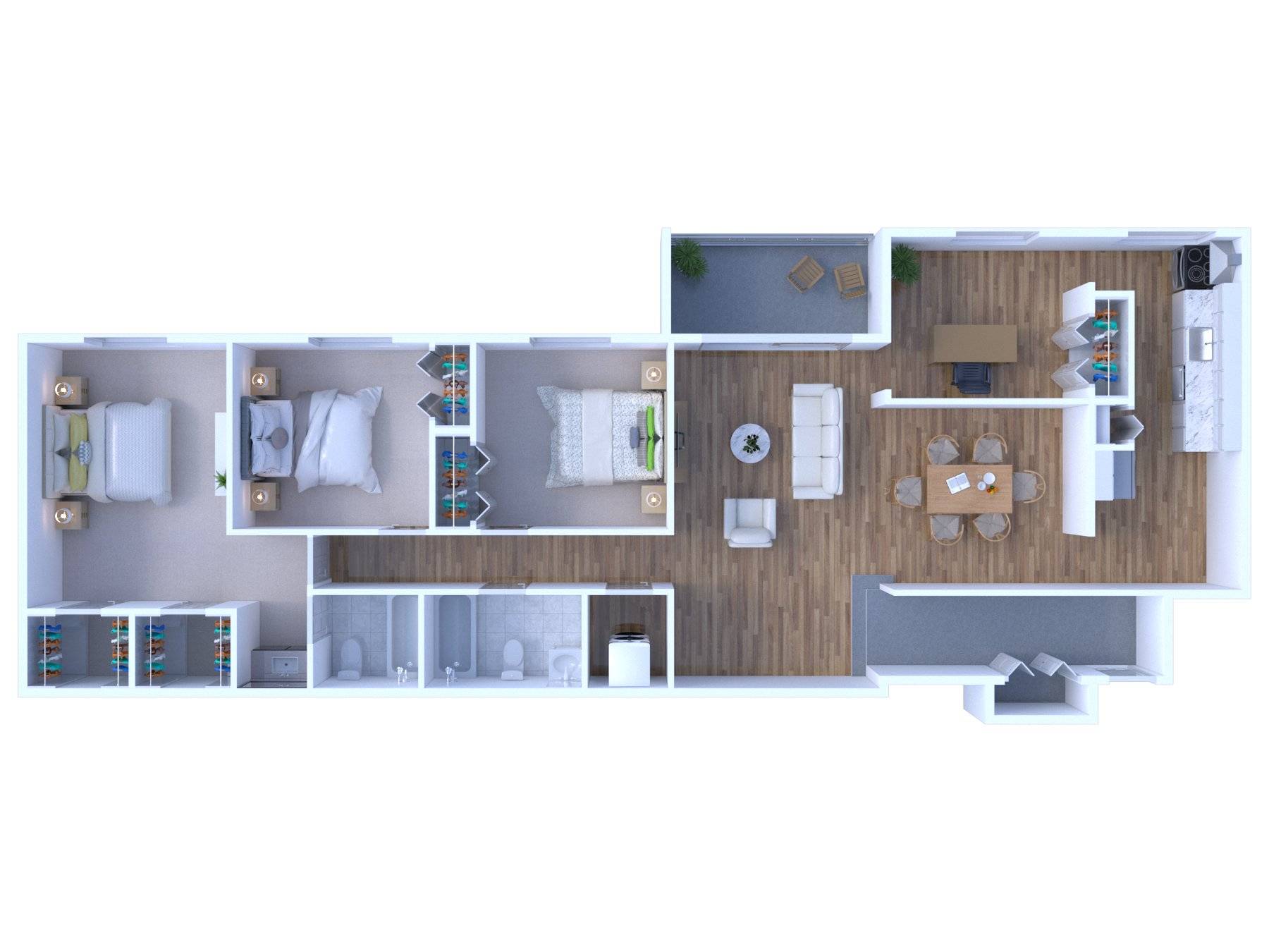 3BR - 2BTH DLX PR Image