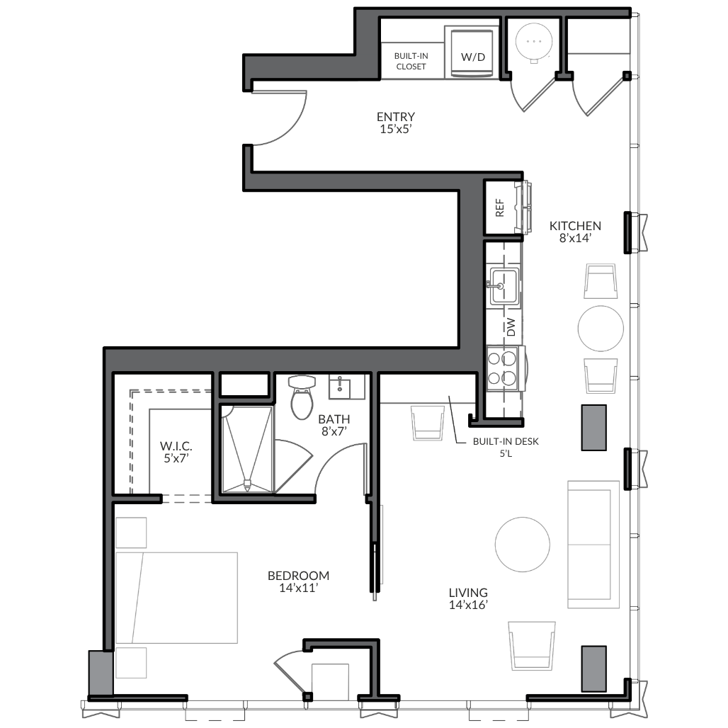 Skyline Residences | 1B-E Image