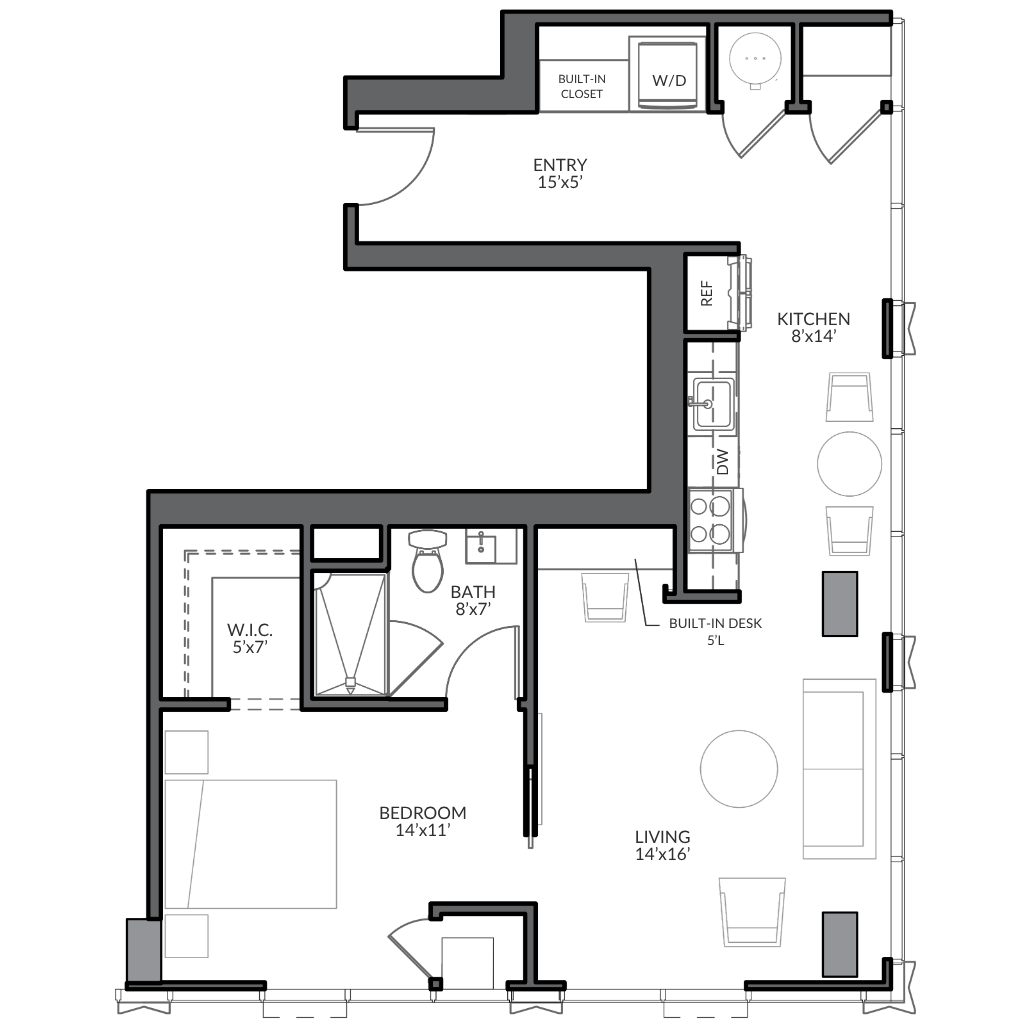 Skyline Residences | 1B-D Image