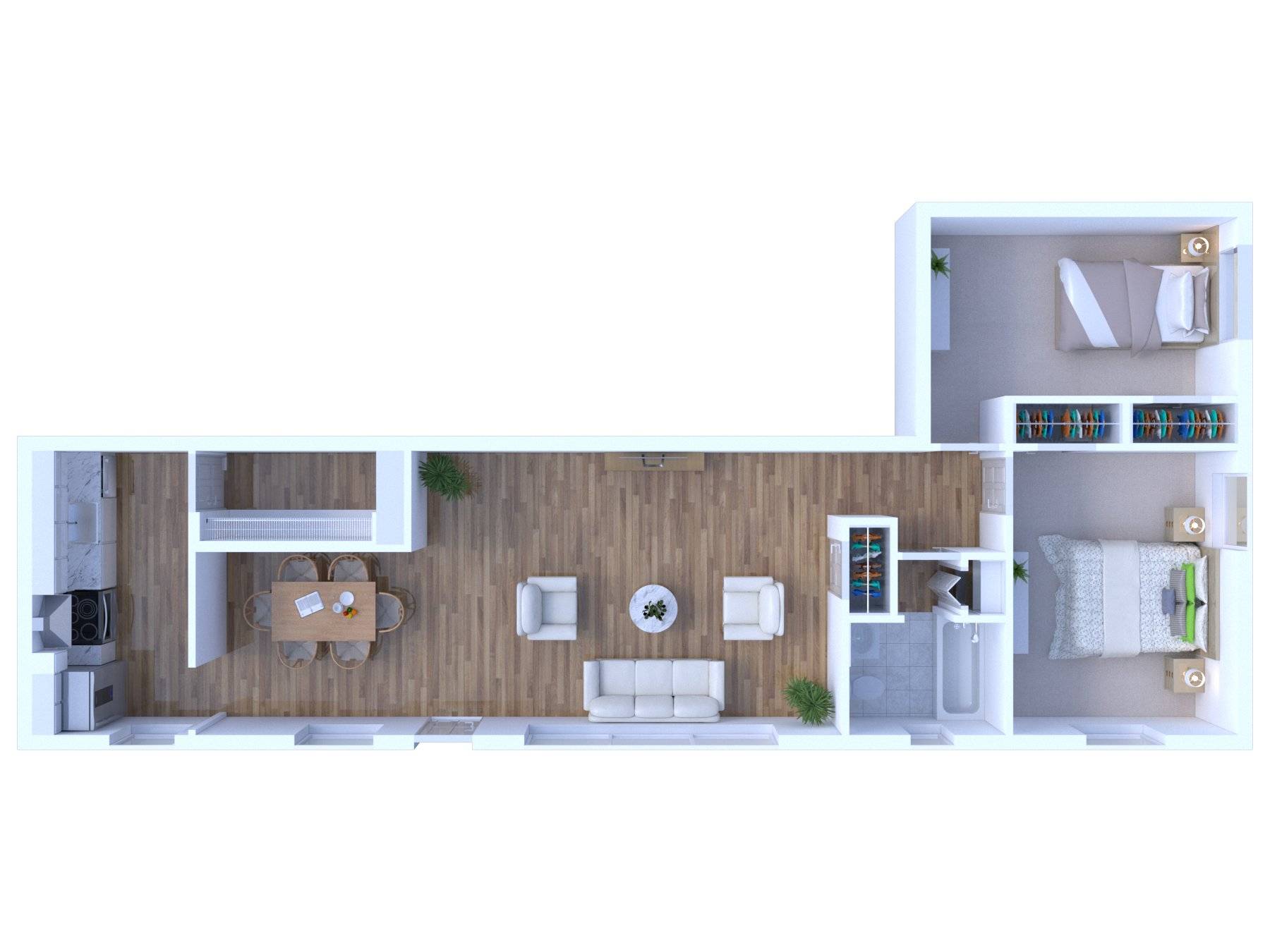 2BR - 1BTH DLX Image