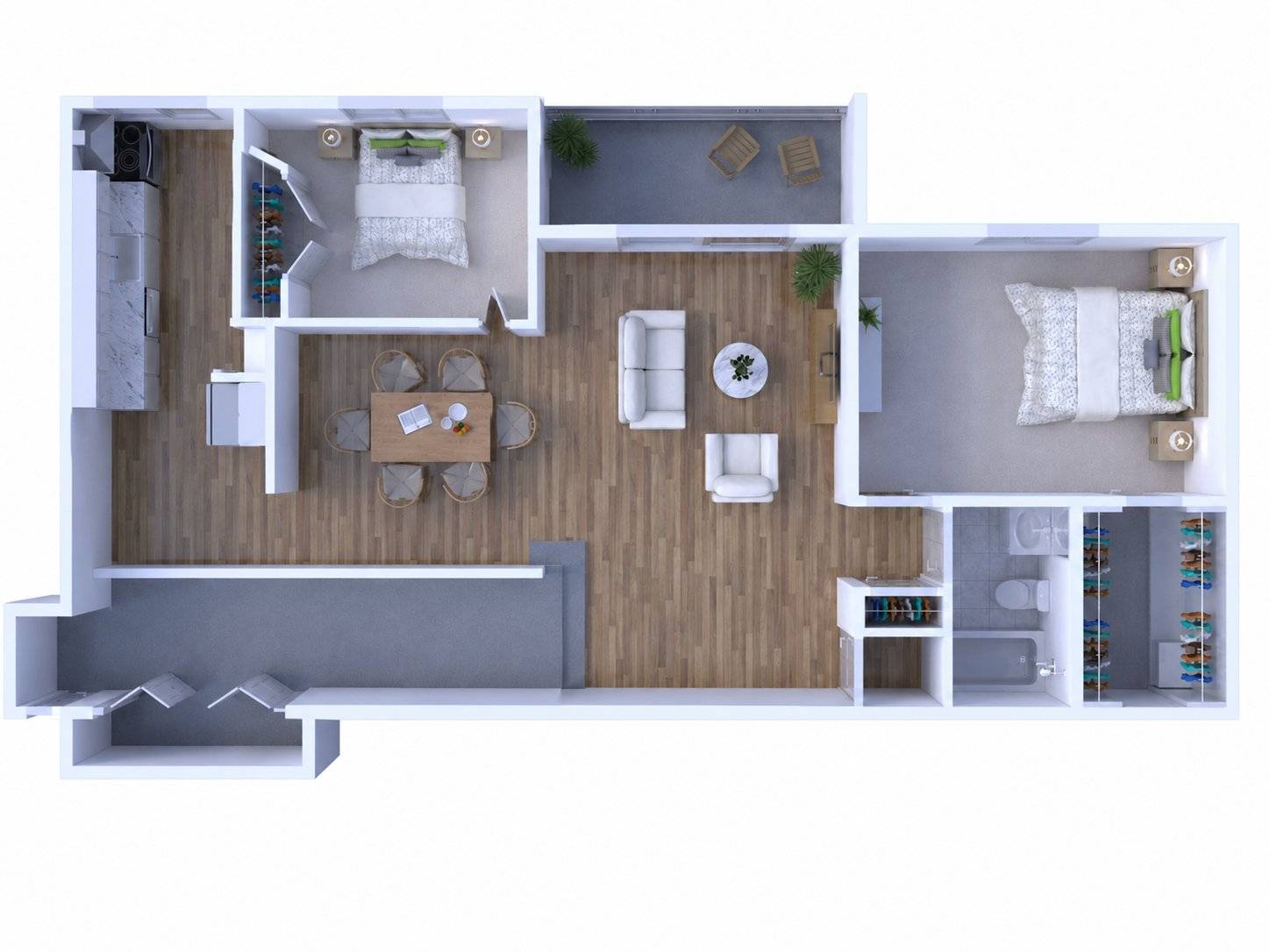 2BR - 1BTH Den Image