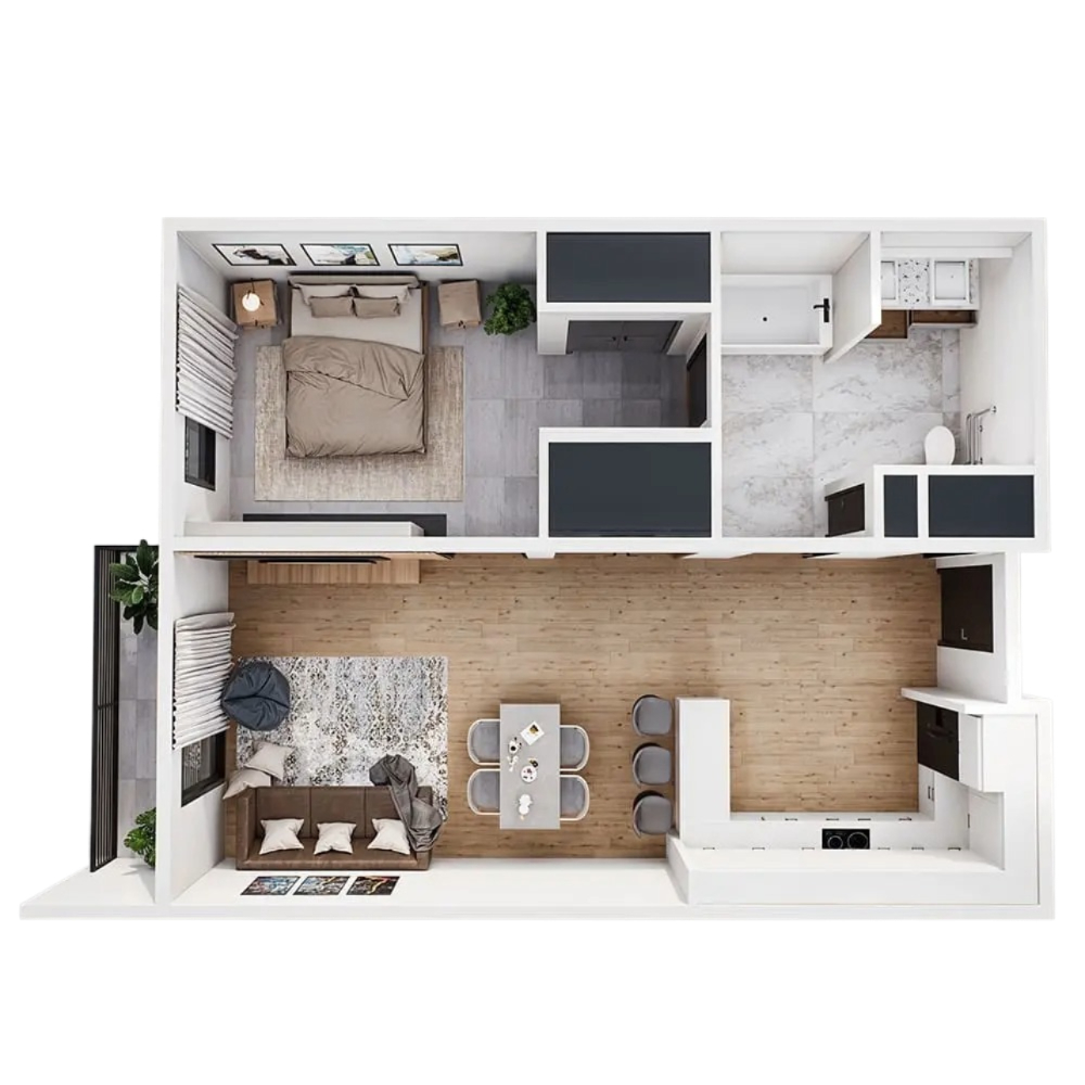 1BR - 1BTH Balc Image