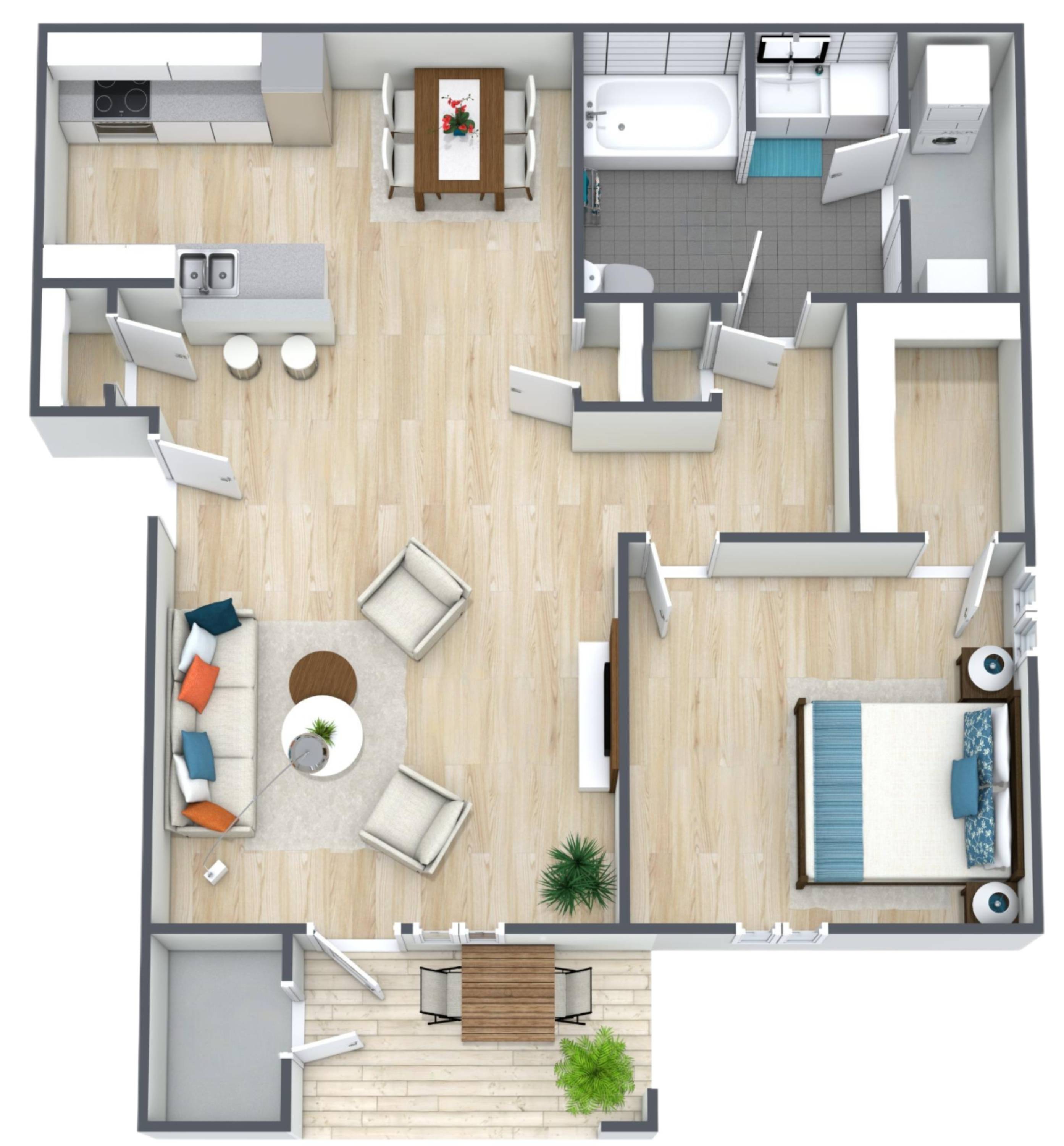 1BR - 1BTH W/D Image
