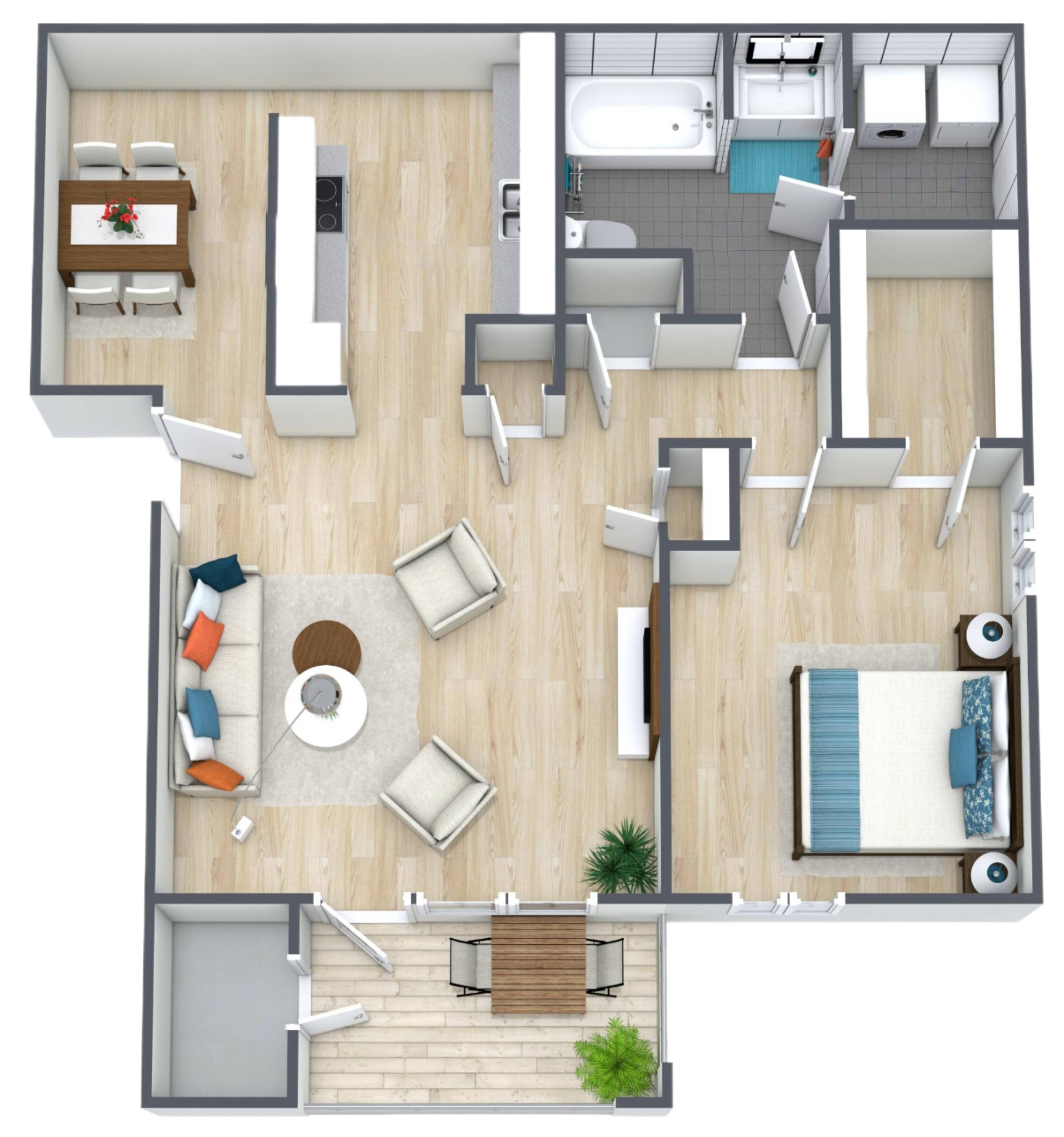 1BR - 1BTH RR W/D Image