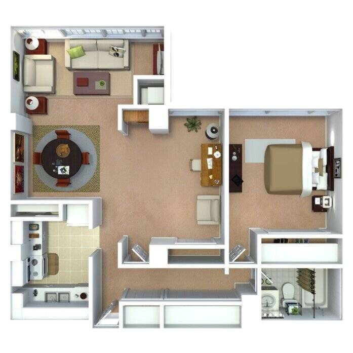1BR - 1BTH DLX PR Image