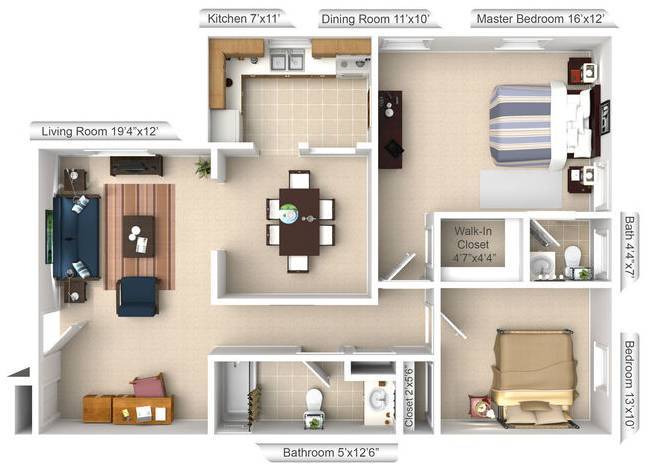2BR - 1.5BTH Image