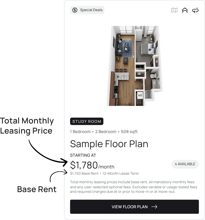 Leasing Plan Example Floor Plans | Studio, 1, & 2 Bedroom Apartments Austin